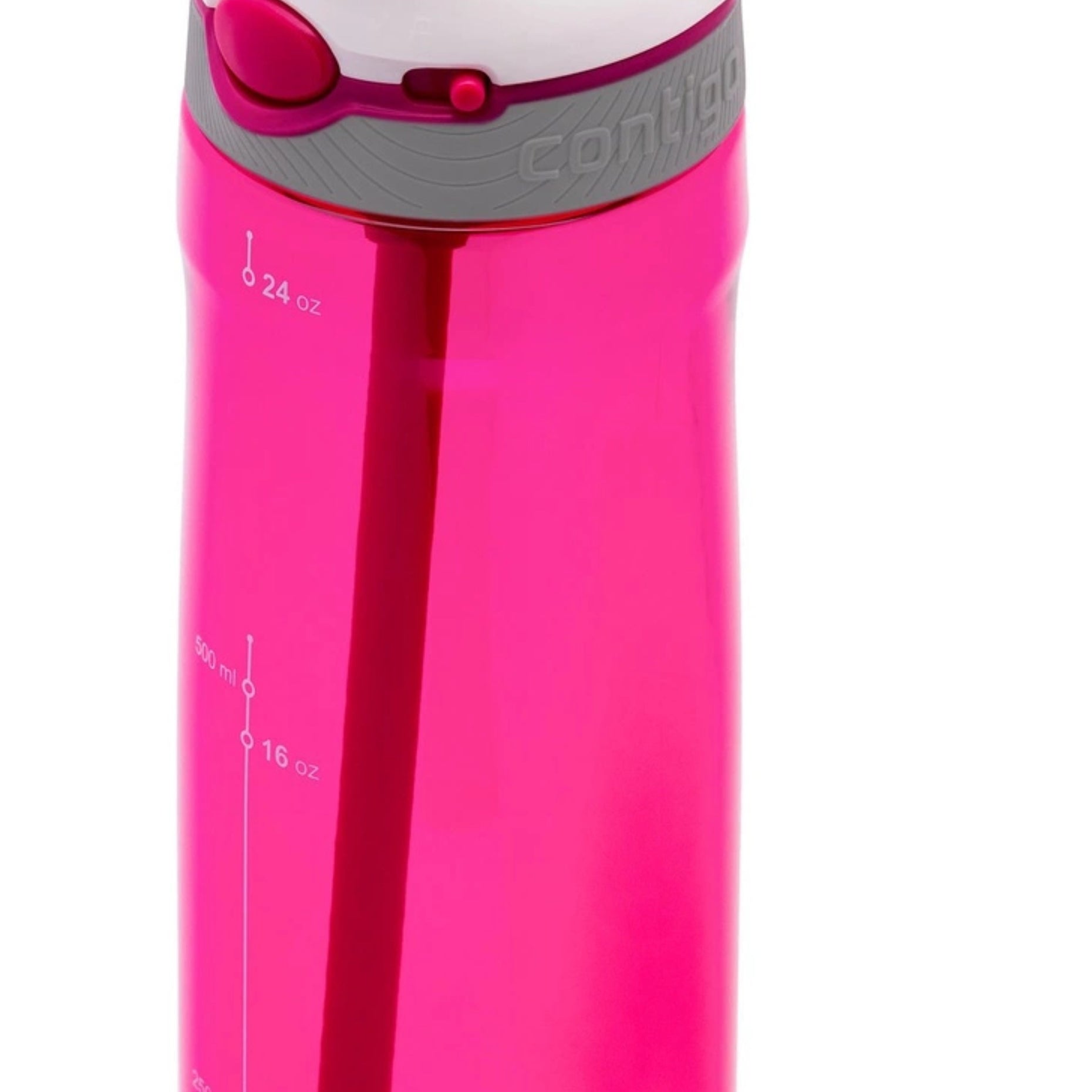 Contigo Ashland Sangria – butelka z recyklingu, ze słomką i ustnikiem AutoSpout®, szczelna i bezpieczna, kolor: różowy