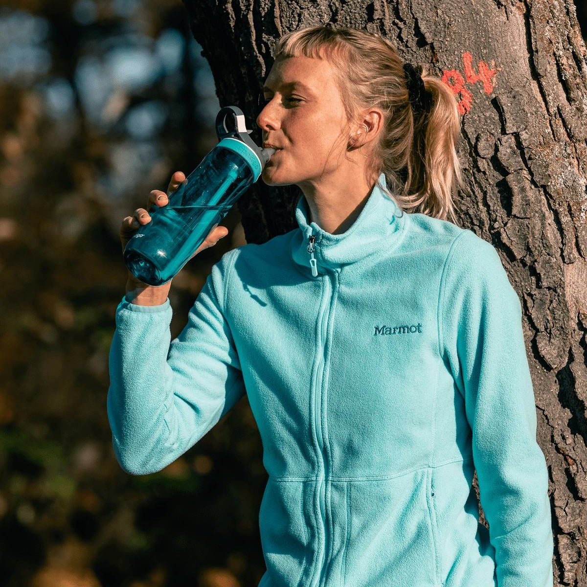 Contigo Ashland Scuba – butelka z recyklingu, ze słomką i ustnikiem AutoSpout®, szczelna i bezpieczna, kolor: turkusowy