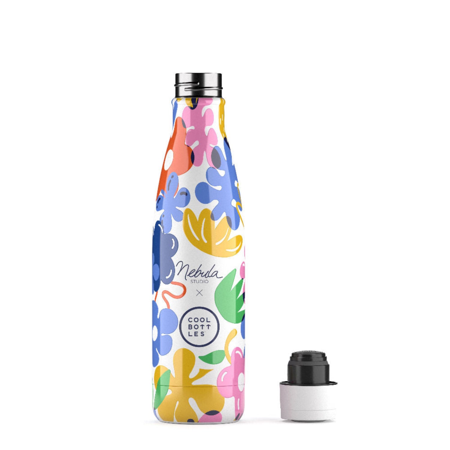 Butelka termiczna Cool Bottles Xclusive Floral Madness – szczelna, ekologiczna, długo trzyma temperaturę, kolor: kolorowa