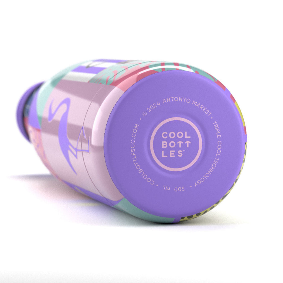 Butelka termiczna Cool Bottles Xclusive Rene– szczelna, ekologiczna, długo trzyma temperaturę, kolor: fioletowa