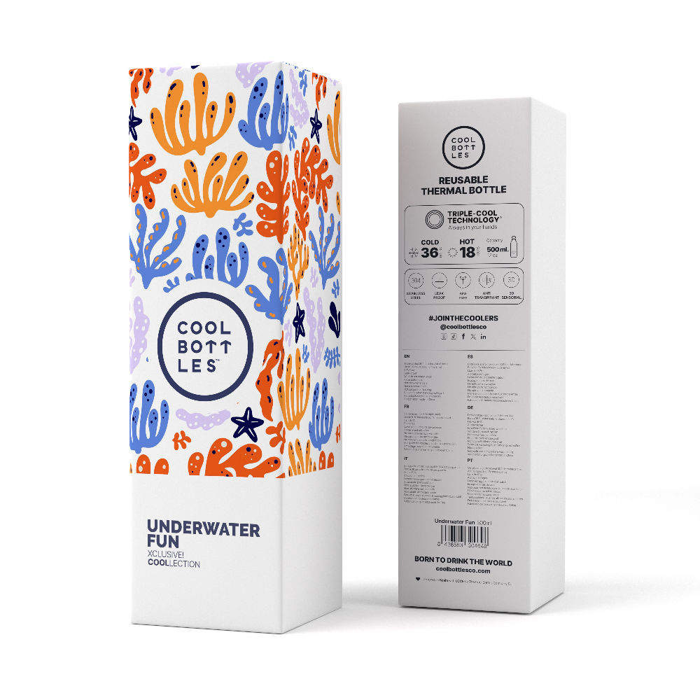 Butelka termiczna Cool Bottles Xclusive Underwater Fun – szczelna, ekologiczna, długo trzyma temperaturę