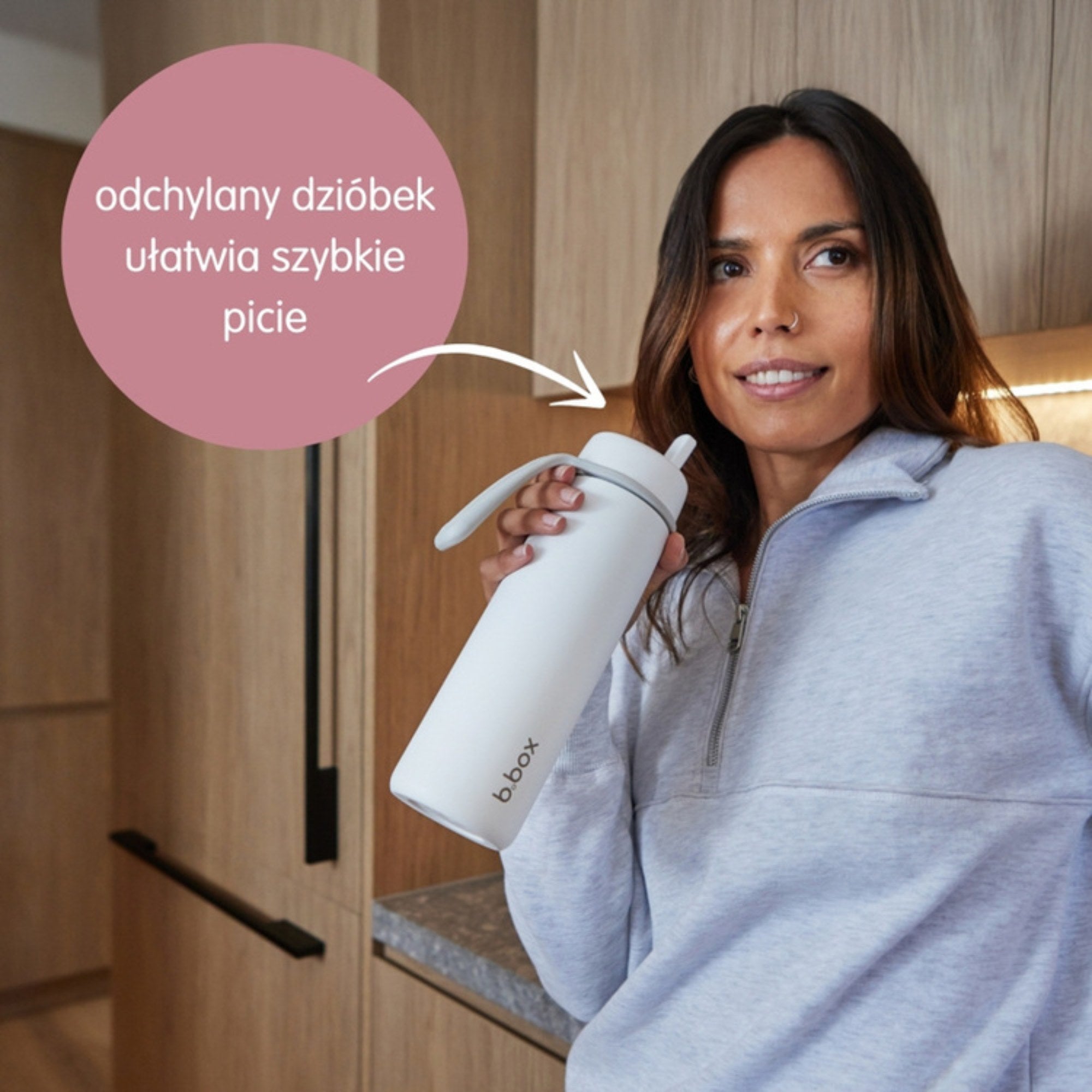 Butelka termiczna B.BOX 690 ml – potrójna izolacja, ustnik i wygodny uchwyt, kolor: turkusowy