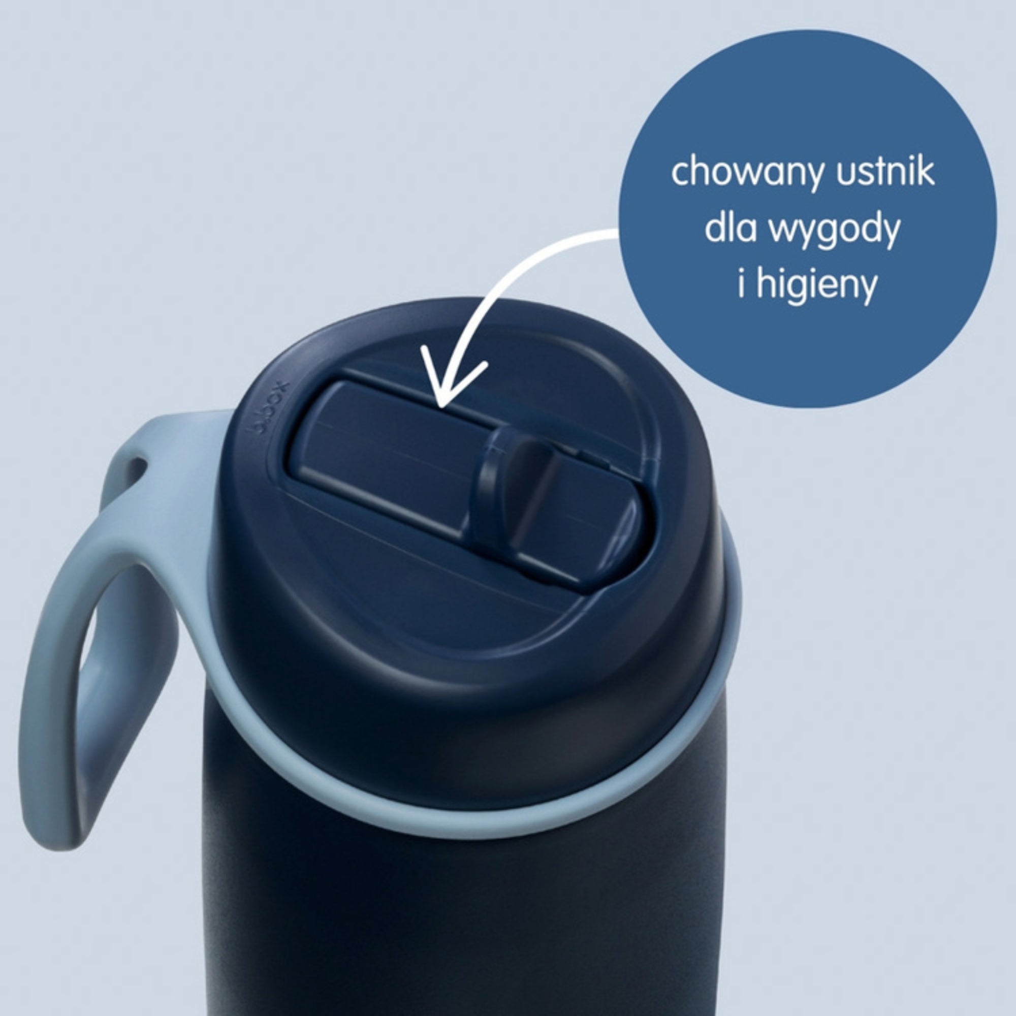 Butelka termiczna B.BOX 690 ml – potrójna izolacja, ustnik i wygodny uchwyt, kolor: turkusowy