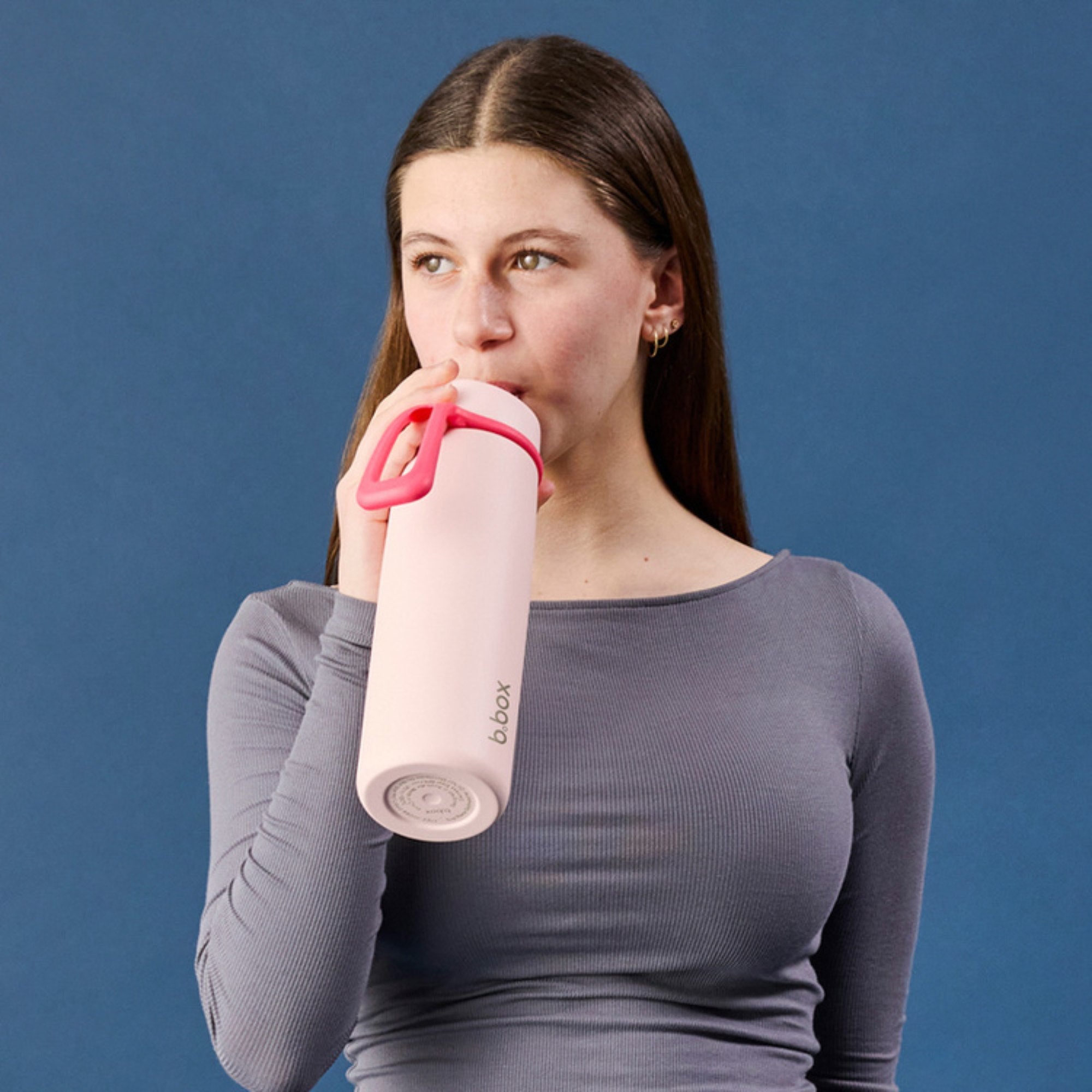 Butelka termiczna B.BOX 690 ml – potrójna izolacja, ustnik i wygodny uchwyt, kolor: różowy
