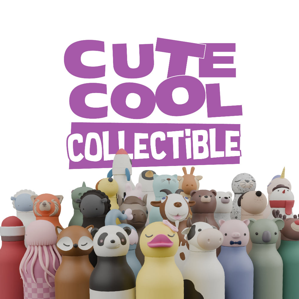 Asobu Bestie Bottle Brown Bear – brązowa butelka termiczna 460 ml dla dzieci, uroczy wzór misia, słomka, stal nierdzewna, izolacja termiczna.