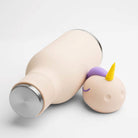 Asobu Bestie Bottle – różowa butelka termiczna 460 ml dla dzieci, uroczy wzór jednorożca, słomka, stal nierdzewna, izolacja termiczna.