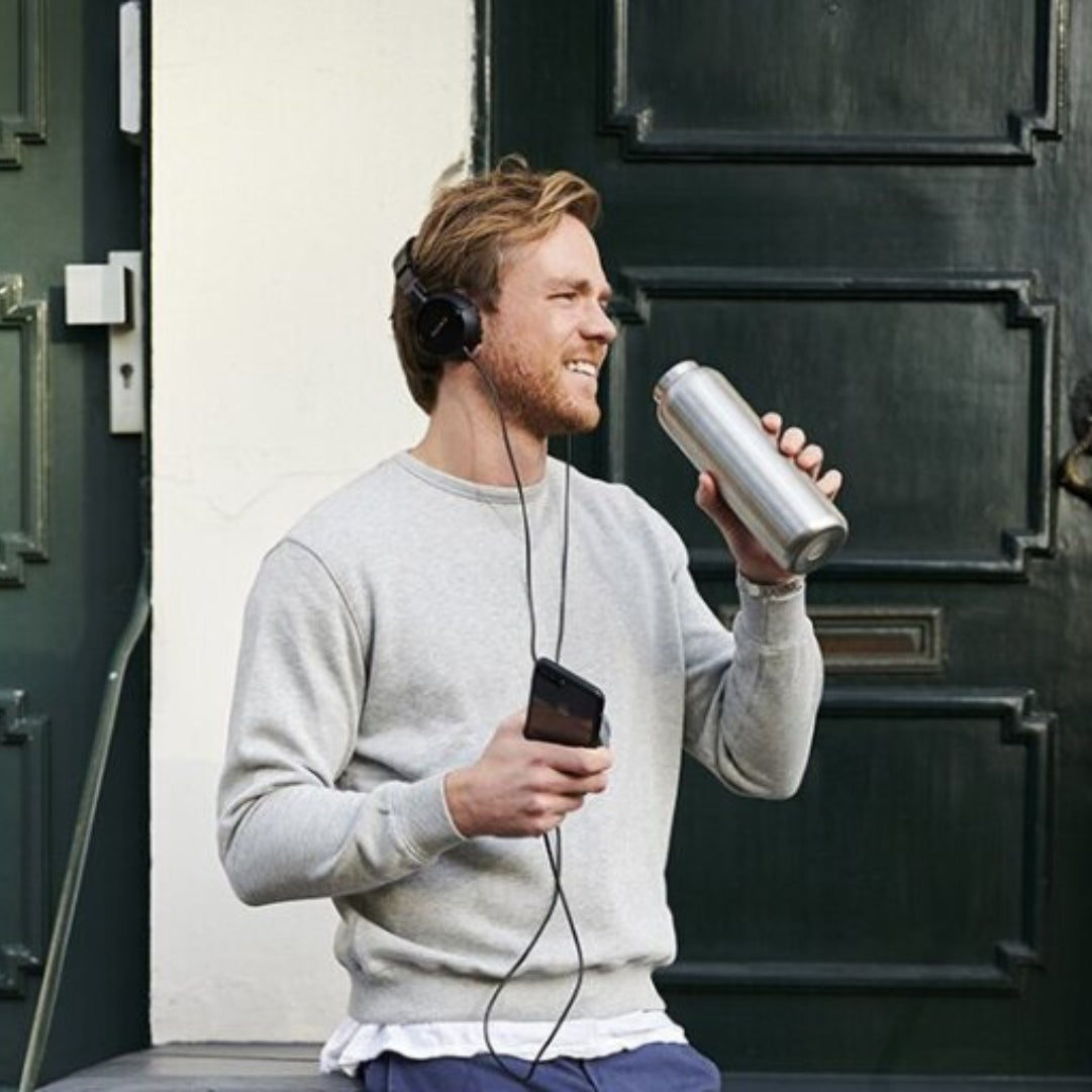 Butelka termiczna Mepal Ellipse 900 ml – szeroki wlew, szczelna, ergonomiczna, kolor: stal matowa