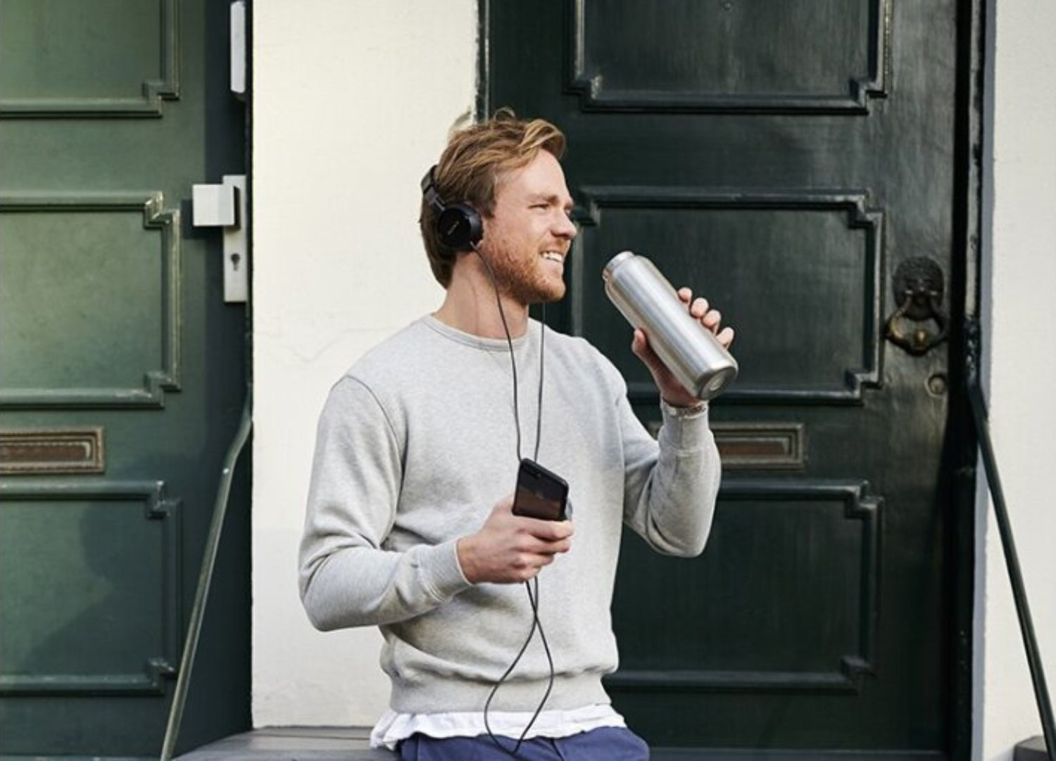 Butelka termiczna Mepal Ellipse 900 ml – szeroki wlew, szczelna, ergonomiczna, kolor: stal matowa