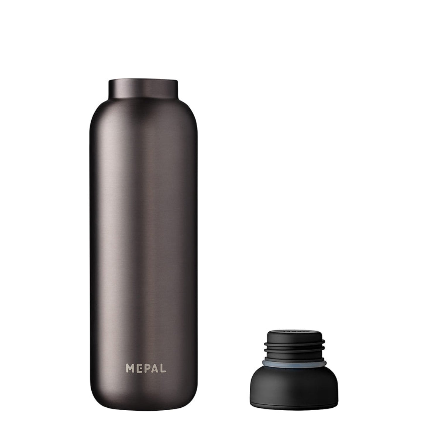 Butelka termiczna Mepal Ellipse 500 ml – szeroki wlew, szczelna, ergonomiczna, tytanowy kolor.