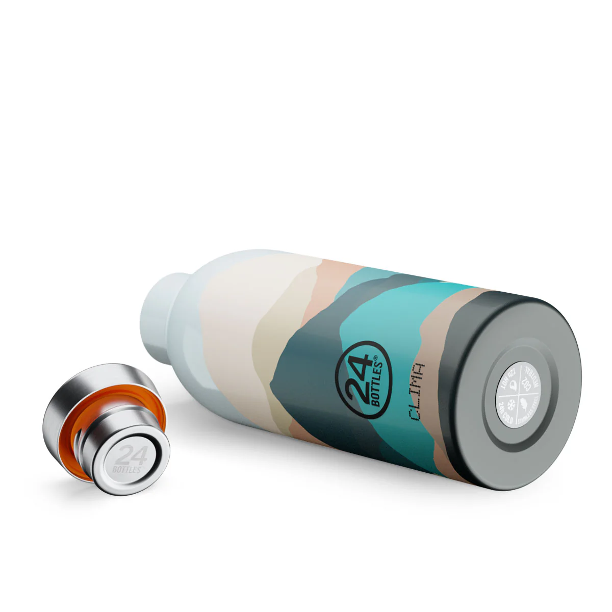 Butelka termiczna 24Bottles CLIMA– izolacja próżniowa, bez BPA, idealna do gorących i zimnych napojów, wzór: mountains