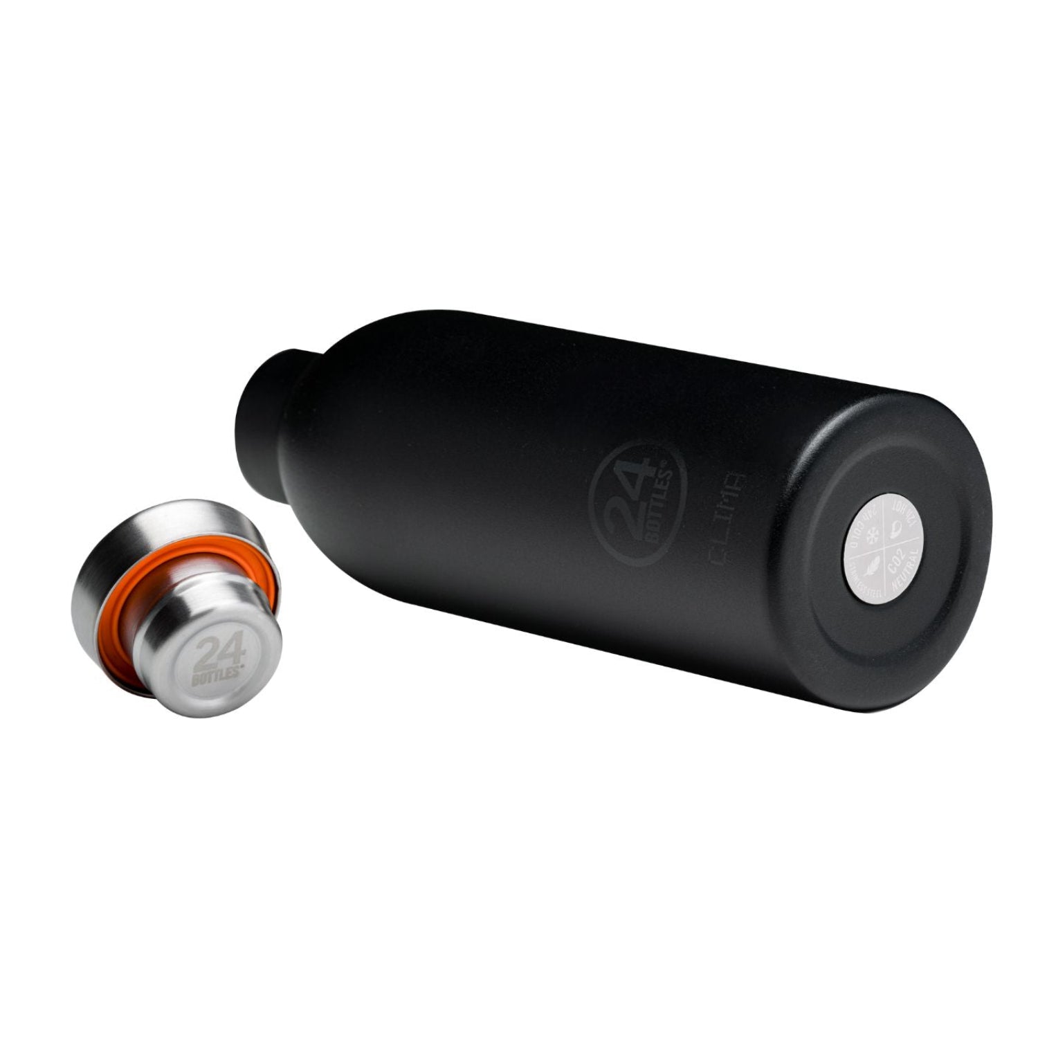 Butelka termiczna 24Bottles CLIMA– izolacja próżniowa, bez BPA, idealna do gorących i zimnych napojów, wzór: stone tuxedo black