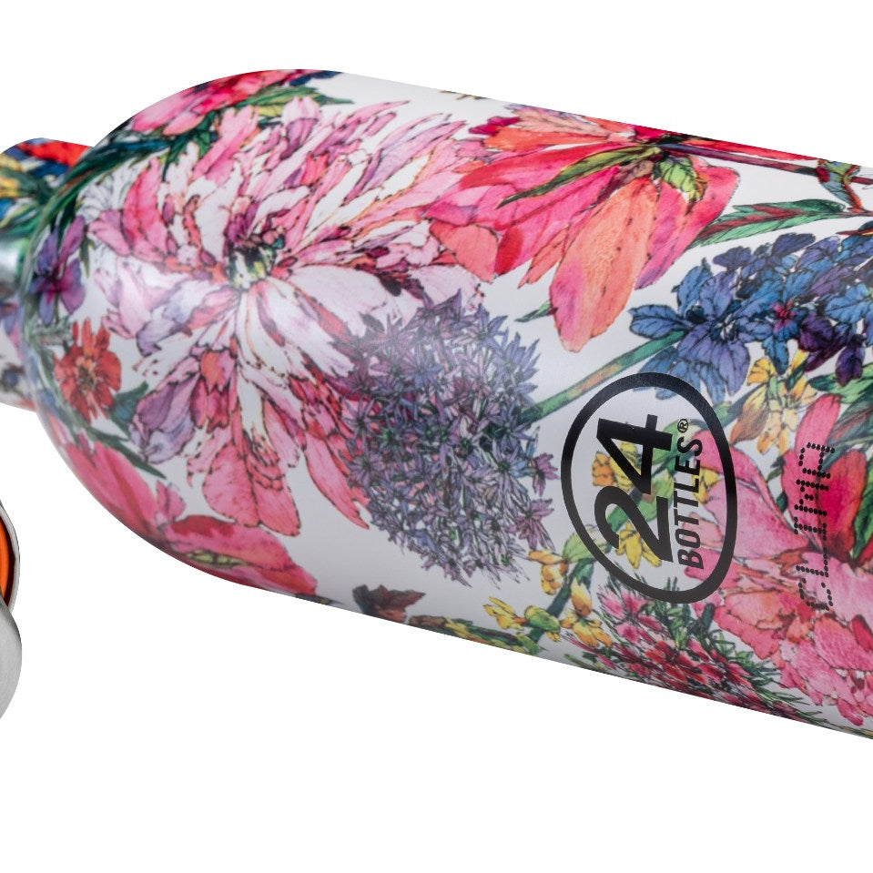 Butelka termiczna 24Bottles CLIMA– izolacja próżniowa, bez BPA, idealna do gorących i zimnych napojów, wzór: begonie