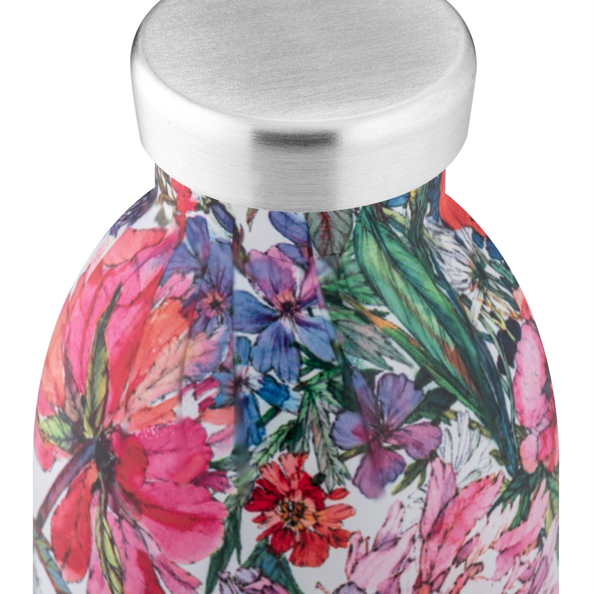 Butelka termiczna 24Bottles CLIMA– izolacja próżniowa, bez BPA, idealna do gorących i zimnych napojów, wzór: begonie