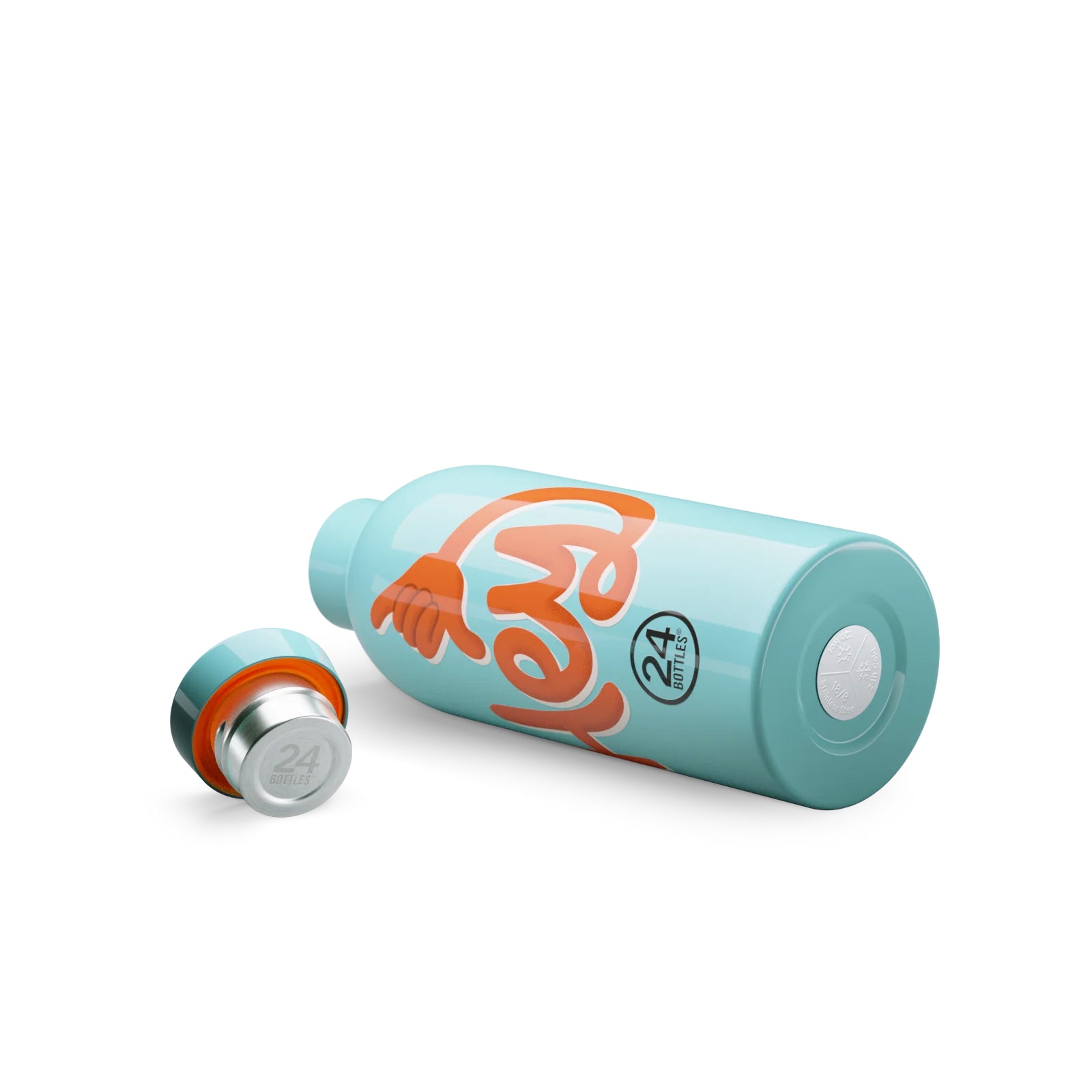 Butelka termiczna 24Bottles CLIMA 500 ml Hey! Blue – izolacja próżniowa, bez BPA, idealna do gorących i zimnych napojów, kolor: niebieski