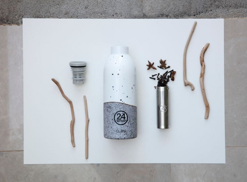 Butelka termiczna 24Bottles CLIMA– izolacja próżniowa, bez BPA, idealna do gorących i zimnych napojów, wzór: wabi
