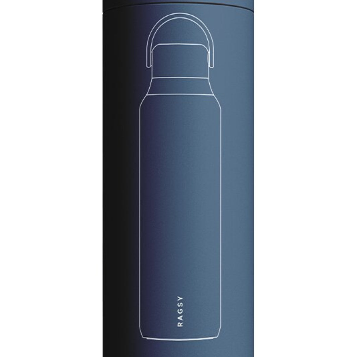 Ragsy Moshi Ink Blue – duży termos litrowy z ceramicznym wkładem bez metalicznego posmaku