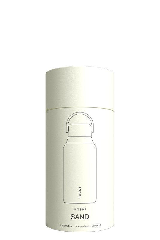Piaskowa butelka termiczna Ragsy Moshi 350 ml w kolorze beżowym