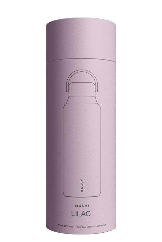 Ragsy Moshi Lilac – liliowa butelka termiczna 0,6 l z powłoką ceramiczną