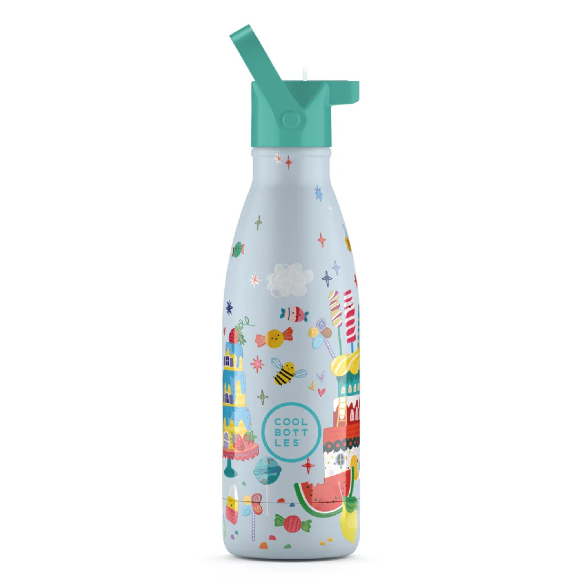 Cool Bottles Kids Candy Land – termiczna butelka dla dzieci, z ustnikiem, bez BPA, wzór: słodycze