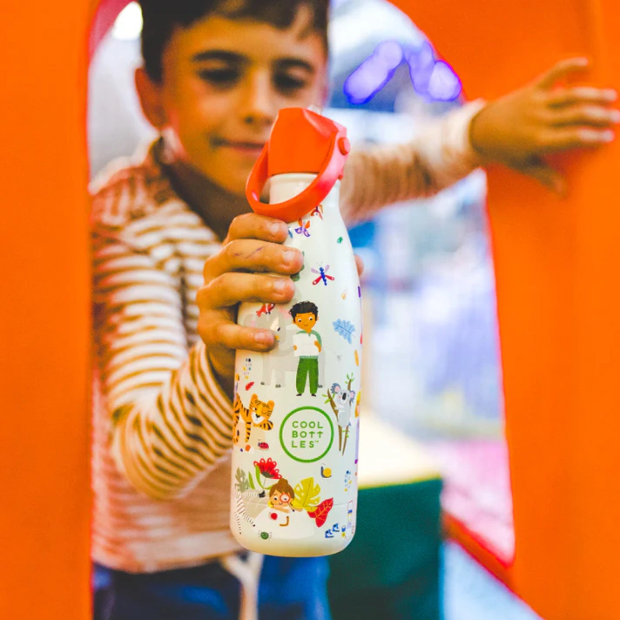 Cool Bottles Kids Curious Explorers – termiczna butelka dla dzieci, z ustnikiem, bez BPA, wzór: odkrywcy