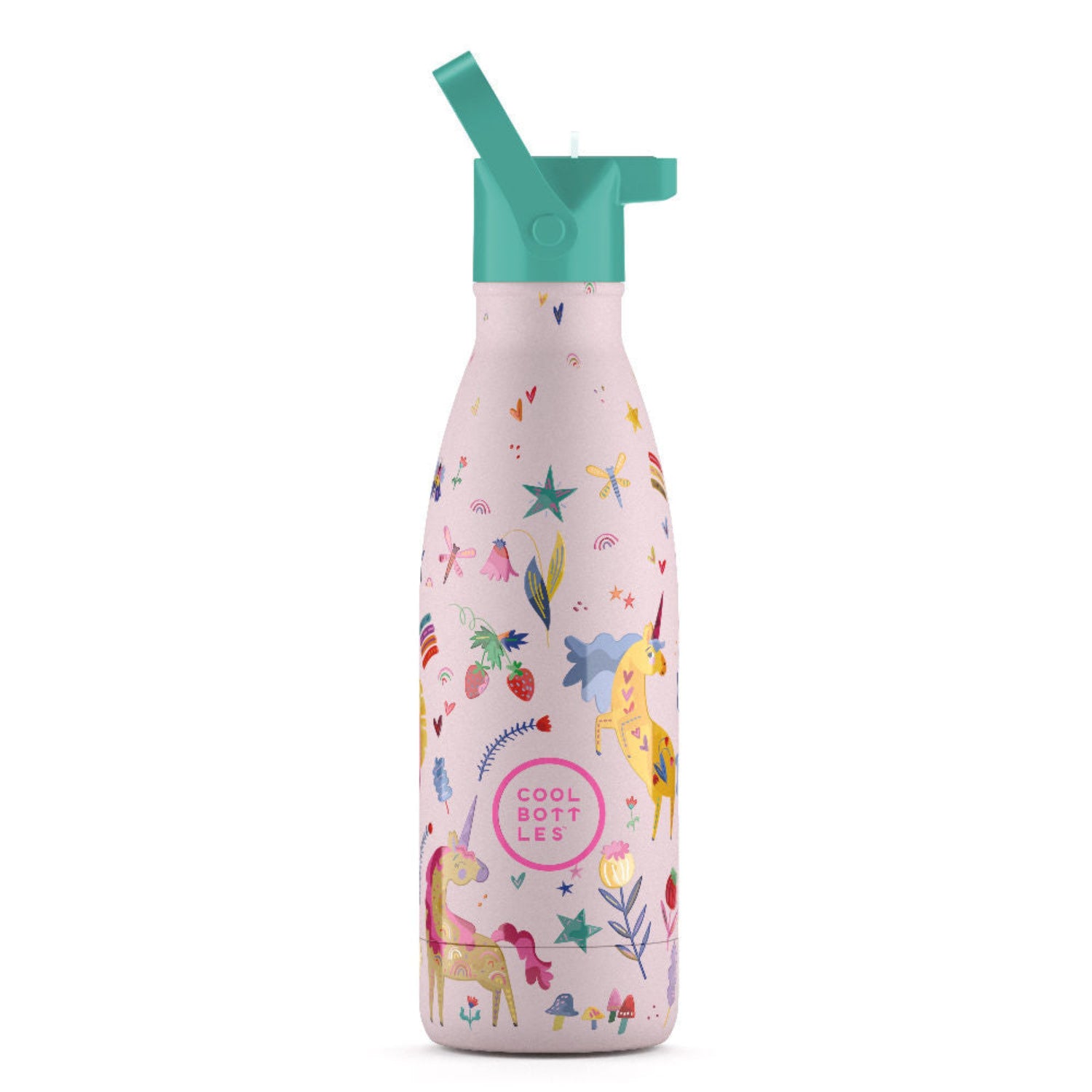 Cool Bottles Kids Funny Unicorns – termiczna butelka dla dzieci, z ustnikiem, bez BPA, wzór: jednorożce
