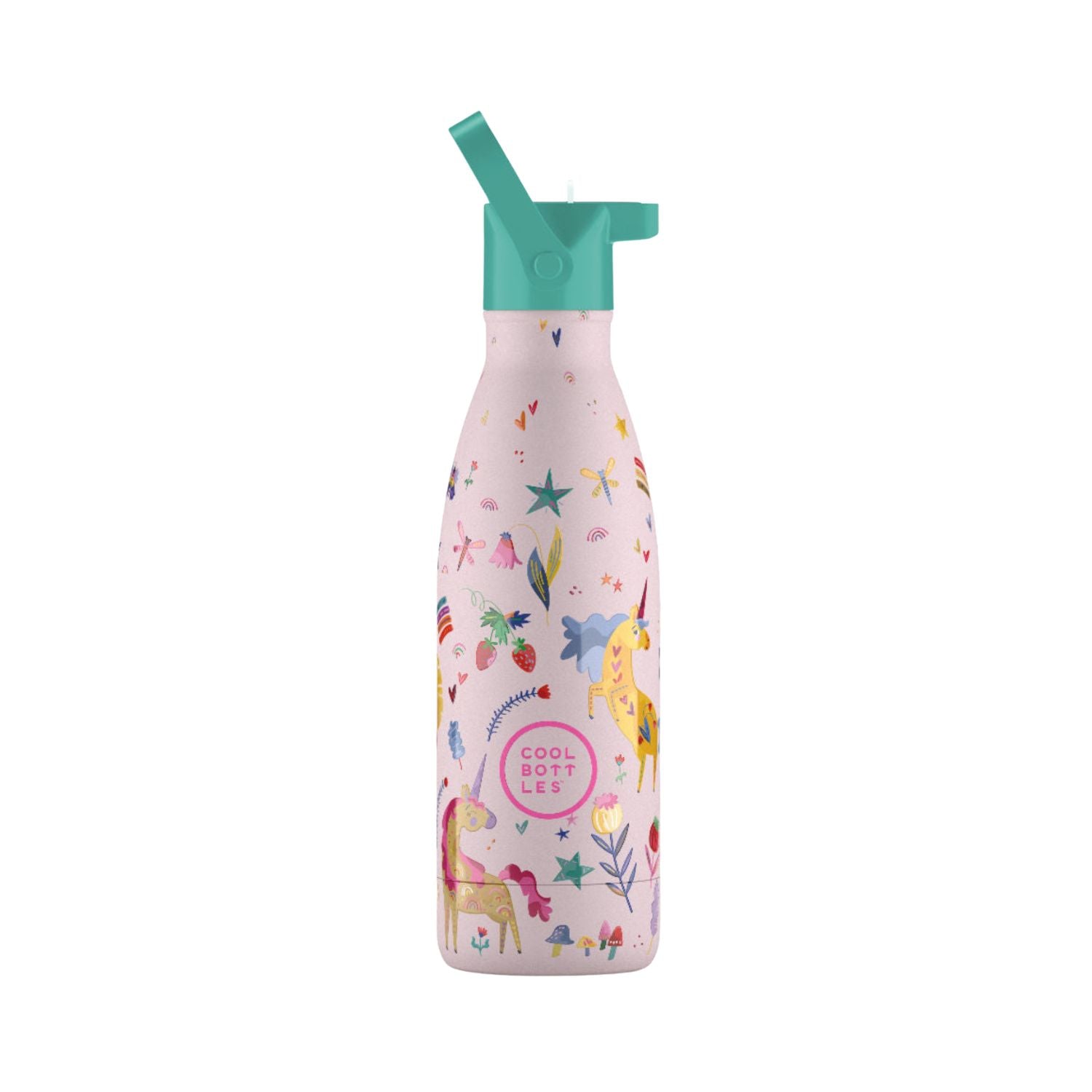 Cool Bottles Kids Funny Unicorns – termiczna butelka dla dzieci, z ustnikiem, bez BPA, wzór: jednorożce