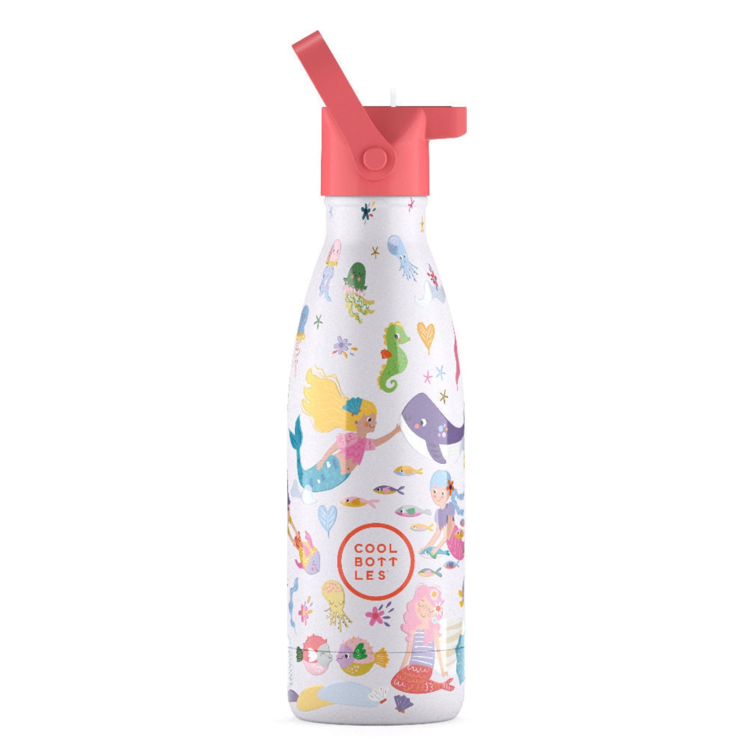 Cool Bottles Kids Sweet Mermaids – termiczna butelka dla dzieci, z ustnikiem, bez BPA, wzór: syrenki