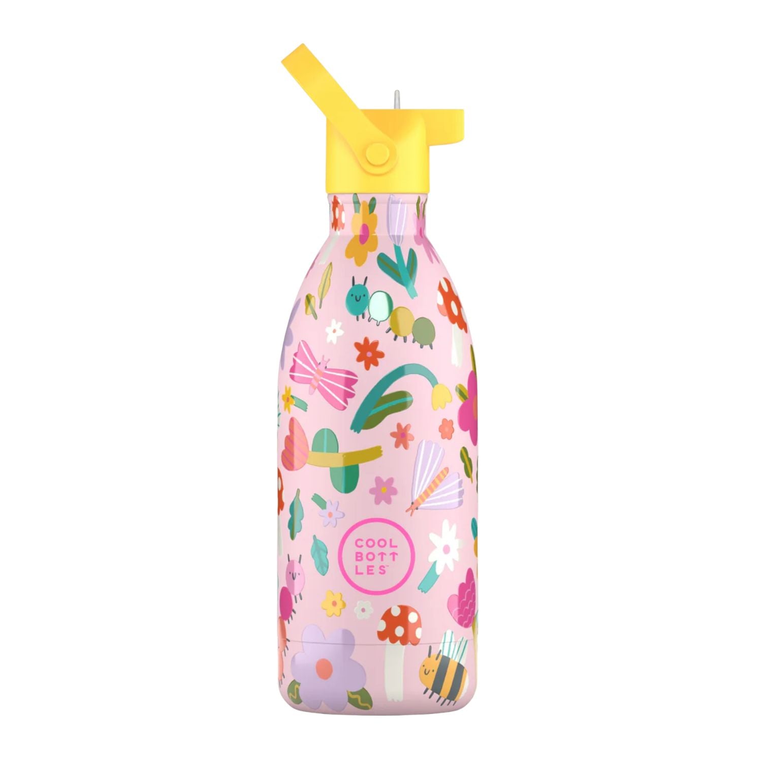 Cool Bottles Kids Bug Life – termiczna butelka dla dzieci, z ustnikiem, bez BPA, kolor: różowy