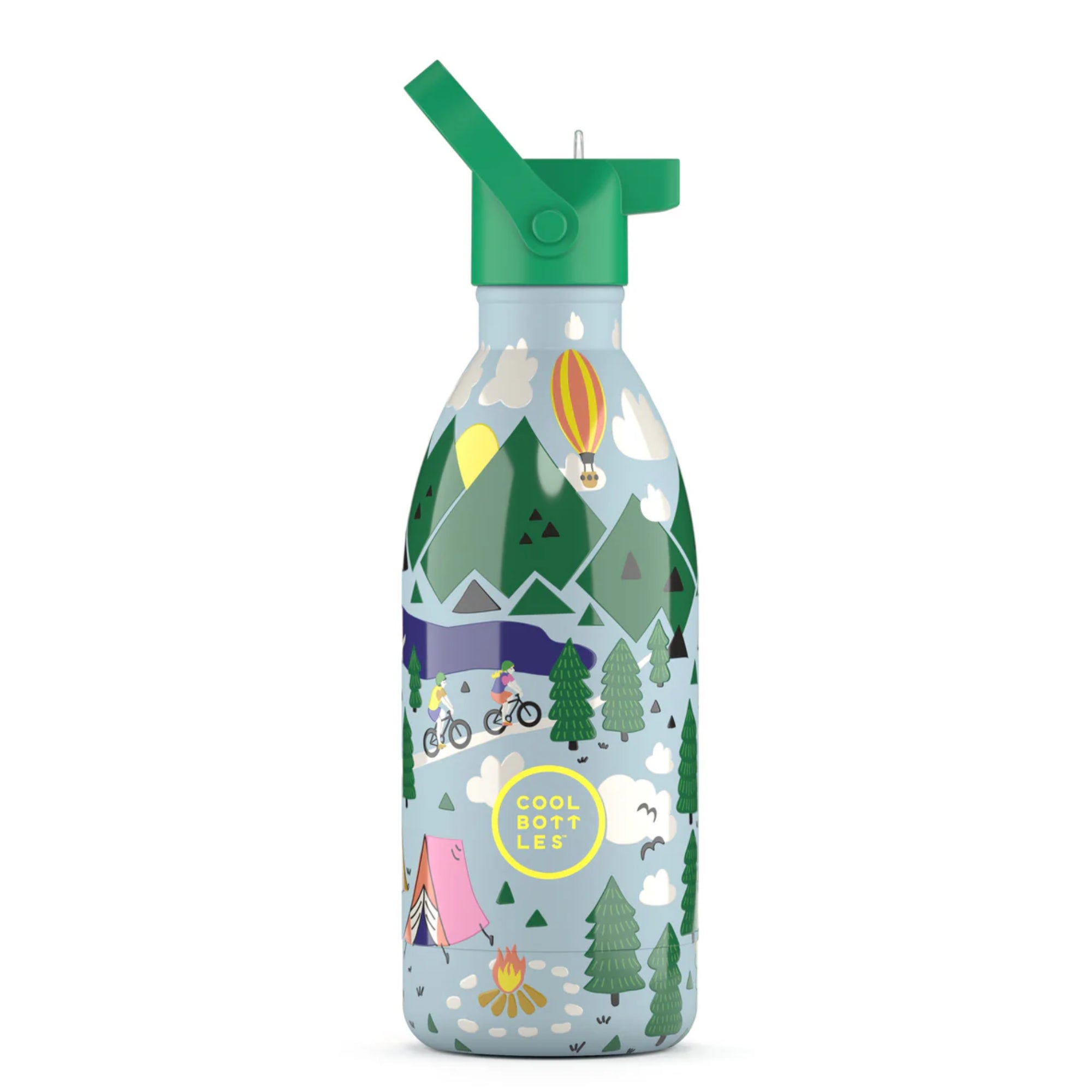 Cool Bottles Kids Outdoor Adventure– termiczna butelka dla dzieci, z ustnikiem, bez BPA, kolor: zielony