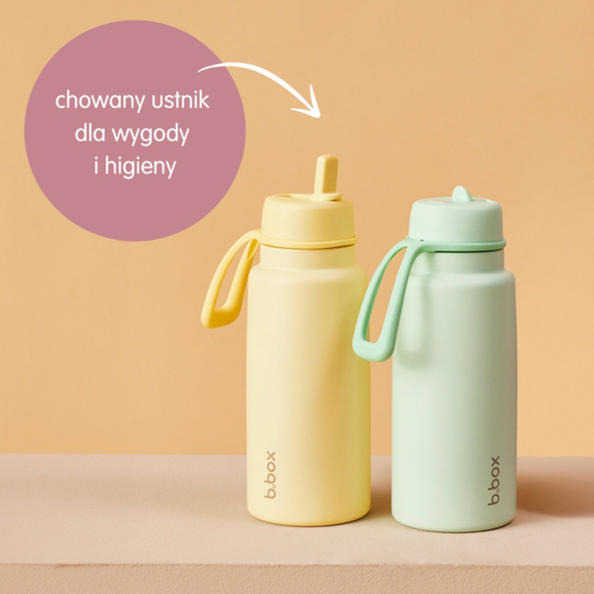 Butelka termiczna B.box Spearmint 1L – chłód do 46 h, składany ustnik, idealna na co dzień i w podróży, kolor: miętowy