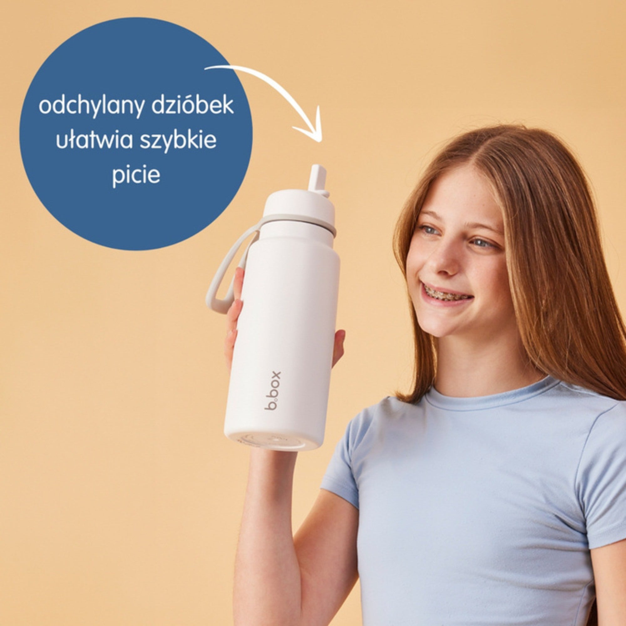 Butelka termiczna B.box Spearmint 1L – chłód do 46 h, składany ustnik, idealna na co dzień i w podróży, kolor: miętowy