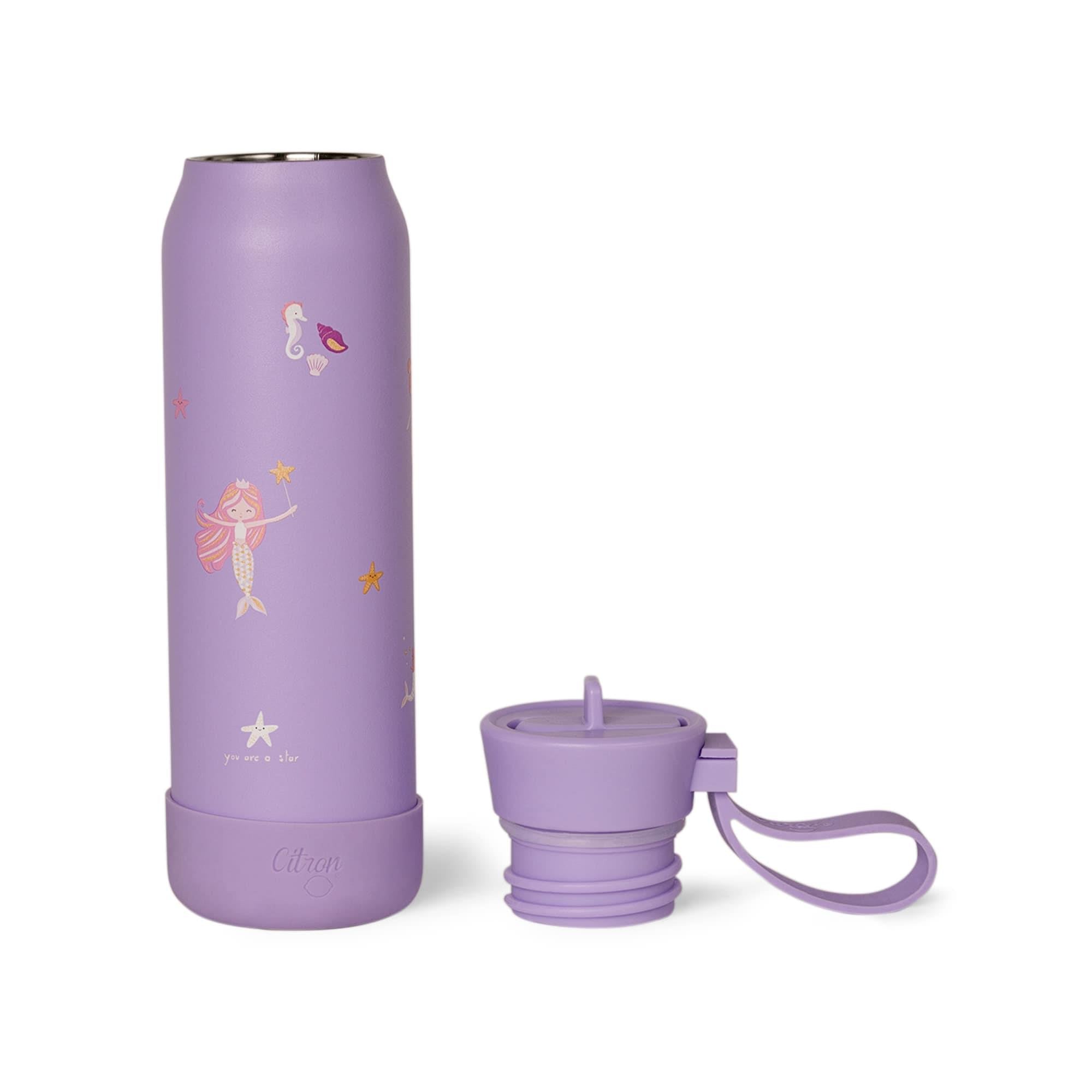 Bidon Citron Mermaid 350 ml ze stali spożywczej 304, z ustnikiem