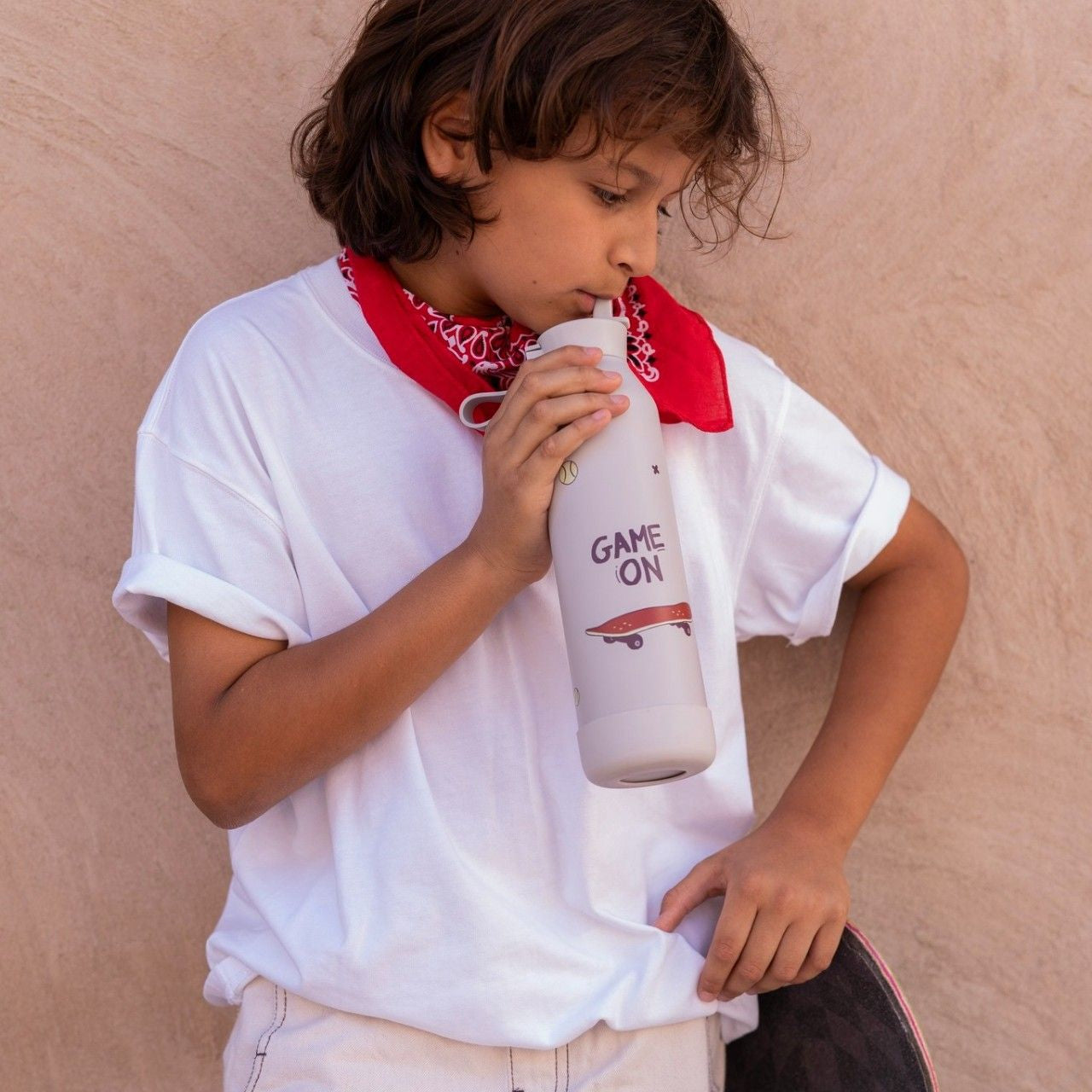 Citron butelka Cool Kid 500 ml dziecięca, termiczna, stal nierdzewna, szczelna, z elastyczną słomką