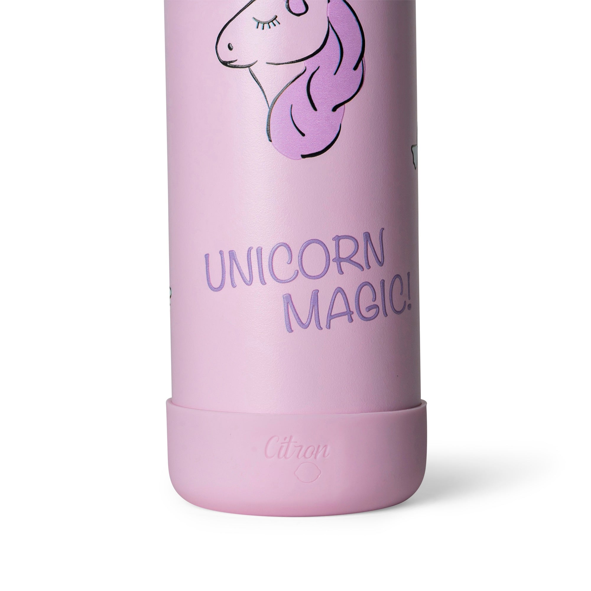 Citron butelka Stormy Unicorn 500 ml dziecięca, termiczna, stal nierdzewna, szczelna, z elastyczną słomką