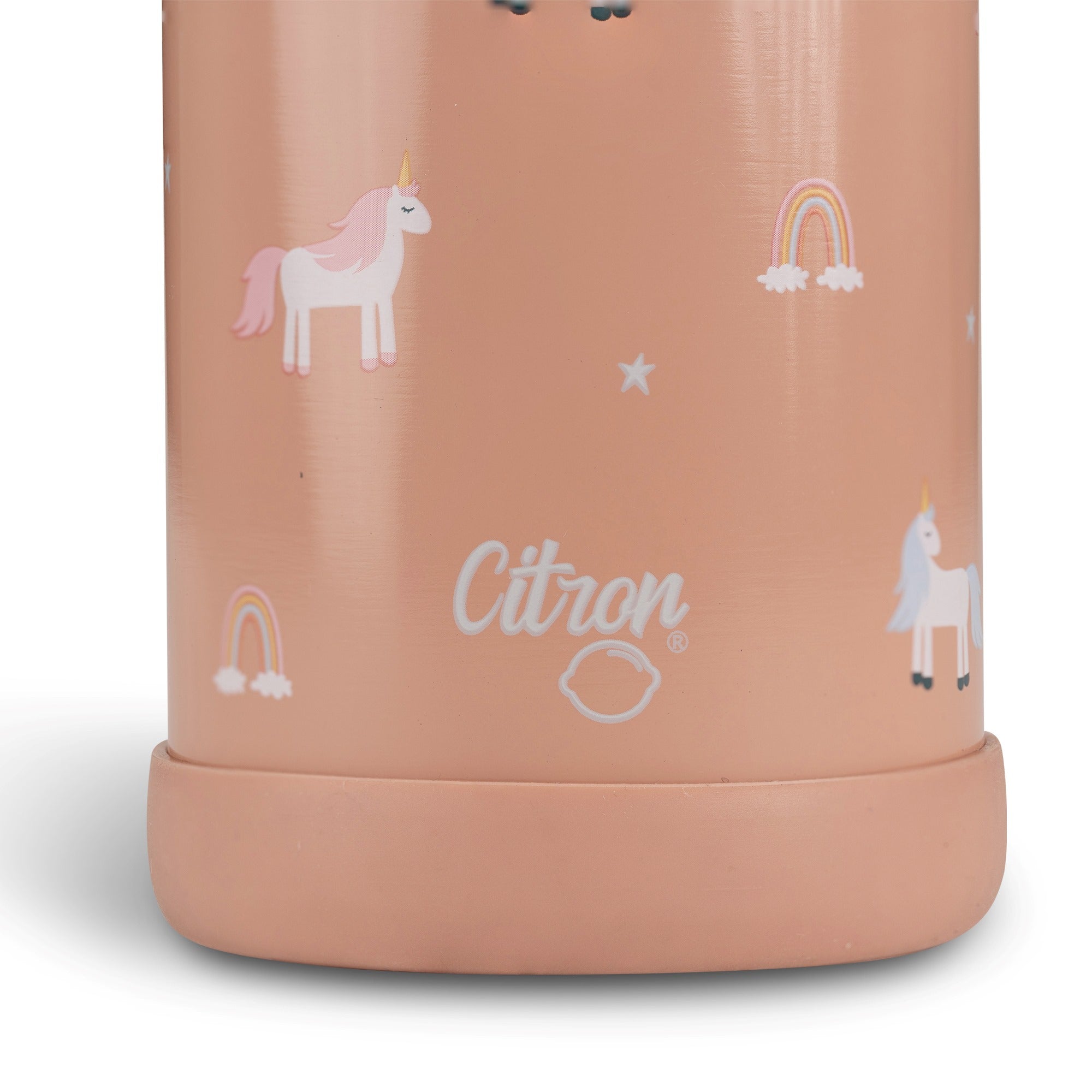 Citron butelka termiczna Unicorn Blush Pink 350 ml dziecięca, stal nierdzewna, szczelna, z elastyczną słomką