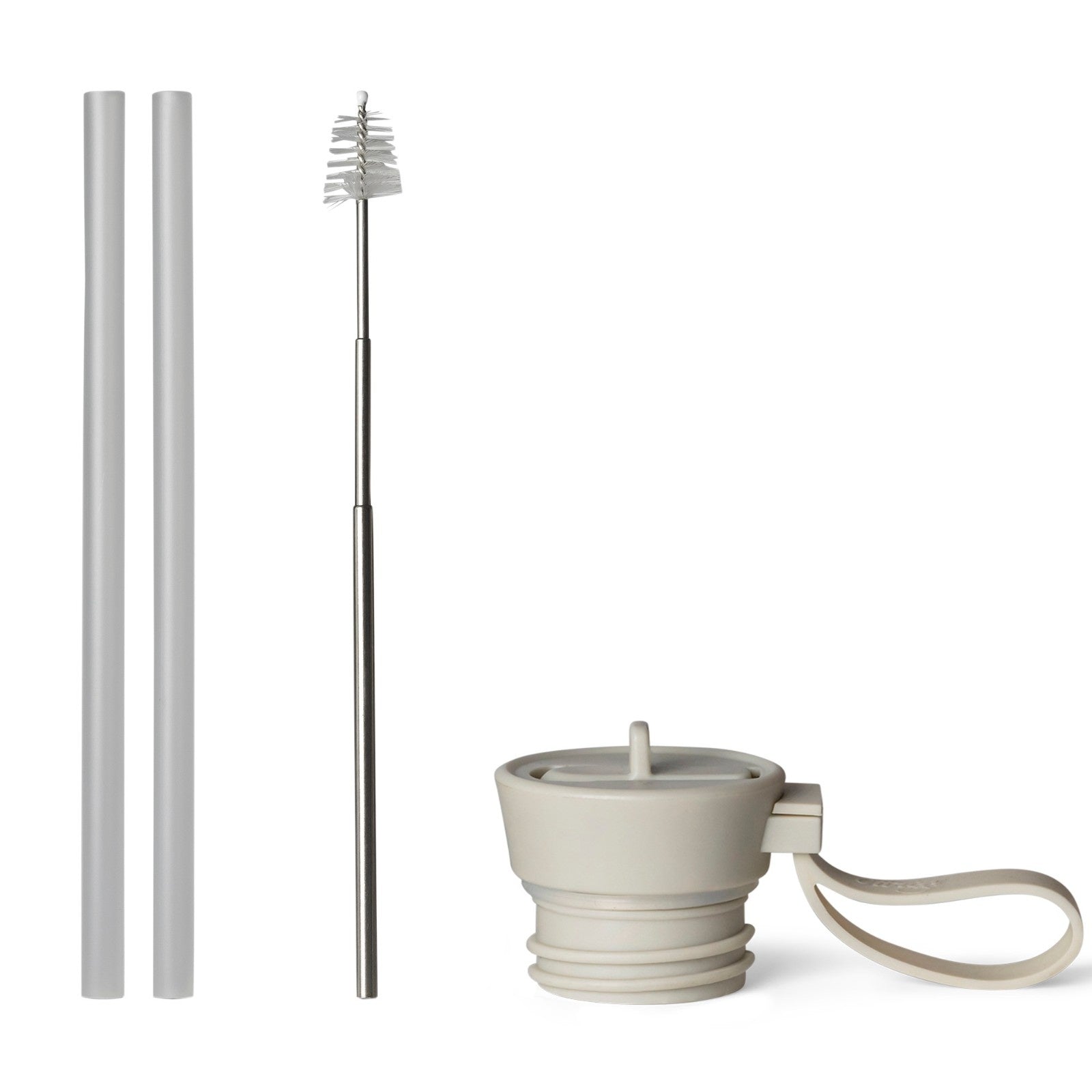 Citron beżowa butelka Vehicles 500 ml dziecięca, termiczna, stal nierdzewna, szczelna, z elastyczną słomką, wzór: pojazdy