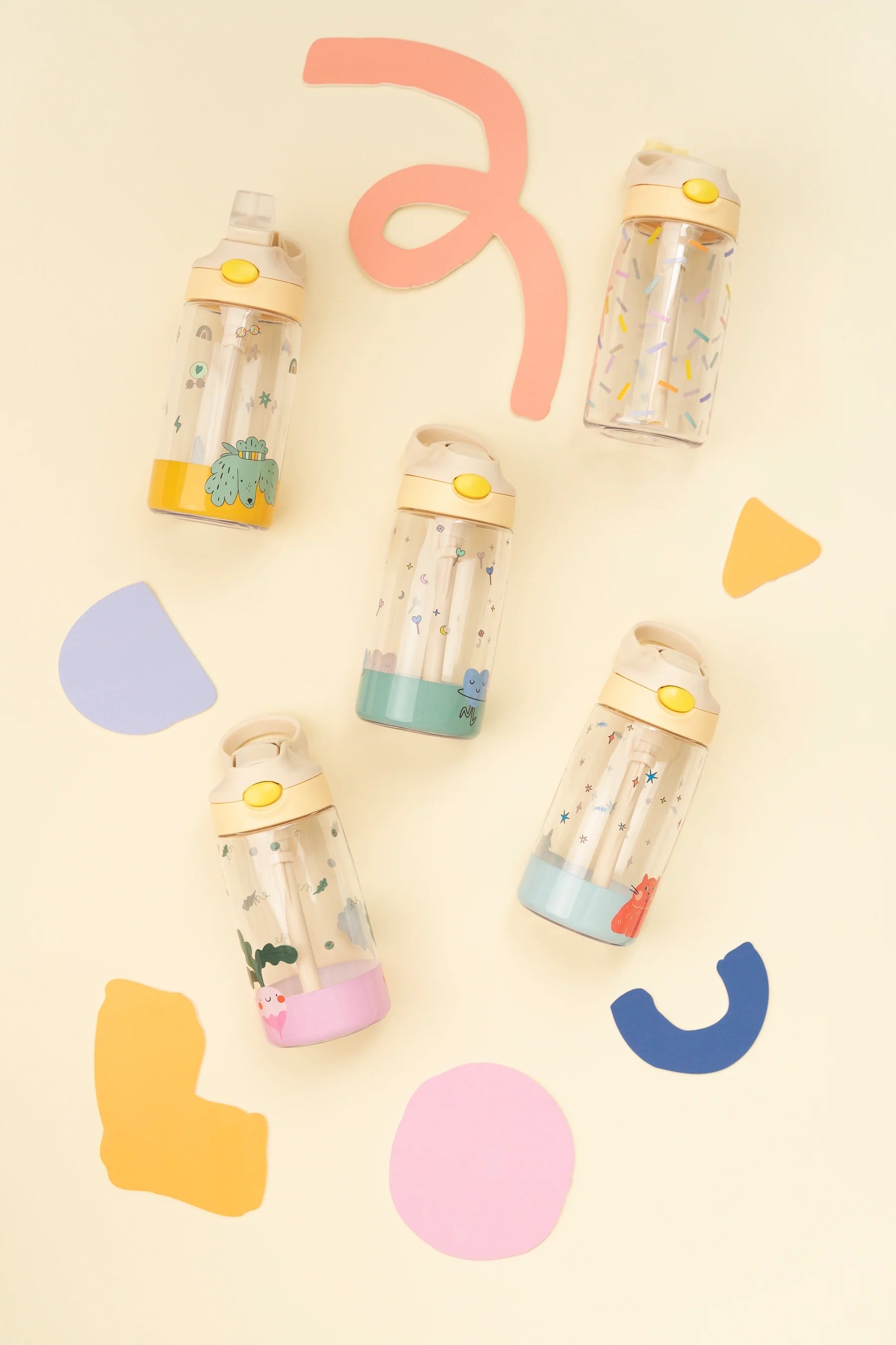 The Cotton Cloud Confetti 480 ml – bidon dla dzieci, odporny na upadki, lekki i wygodny w użyciu, wzór: konfetti