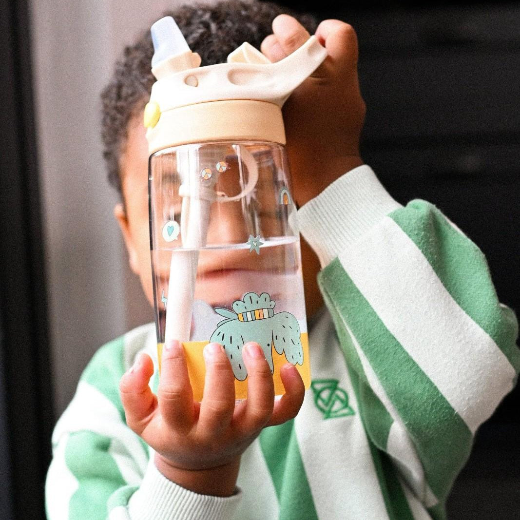 The Cotton Cloud Funky Dogs 480 ml – bidon dla dzieci, odporny na upadki, lekki i wygodny w użyciu, wzór: pieski