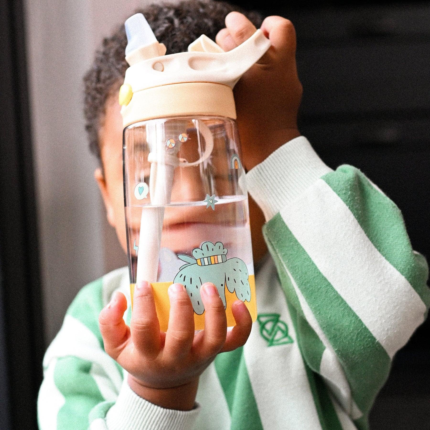 The Cotton Cloud Funky Dogs 480 ml – bidon dla dzieci, odporny na upadki, lekki i wygodny w użyciu, wzór: pieski