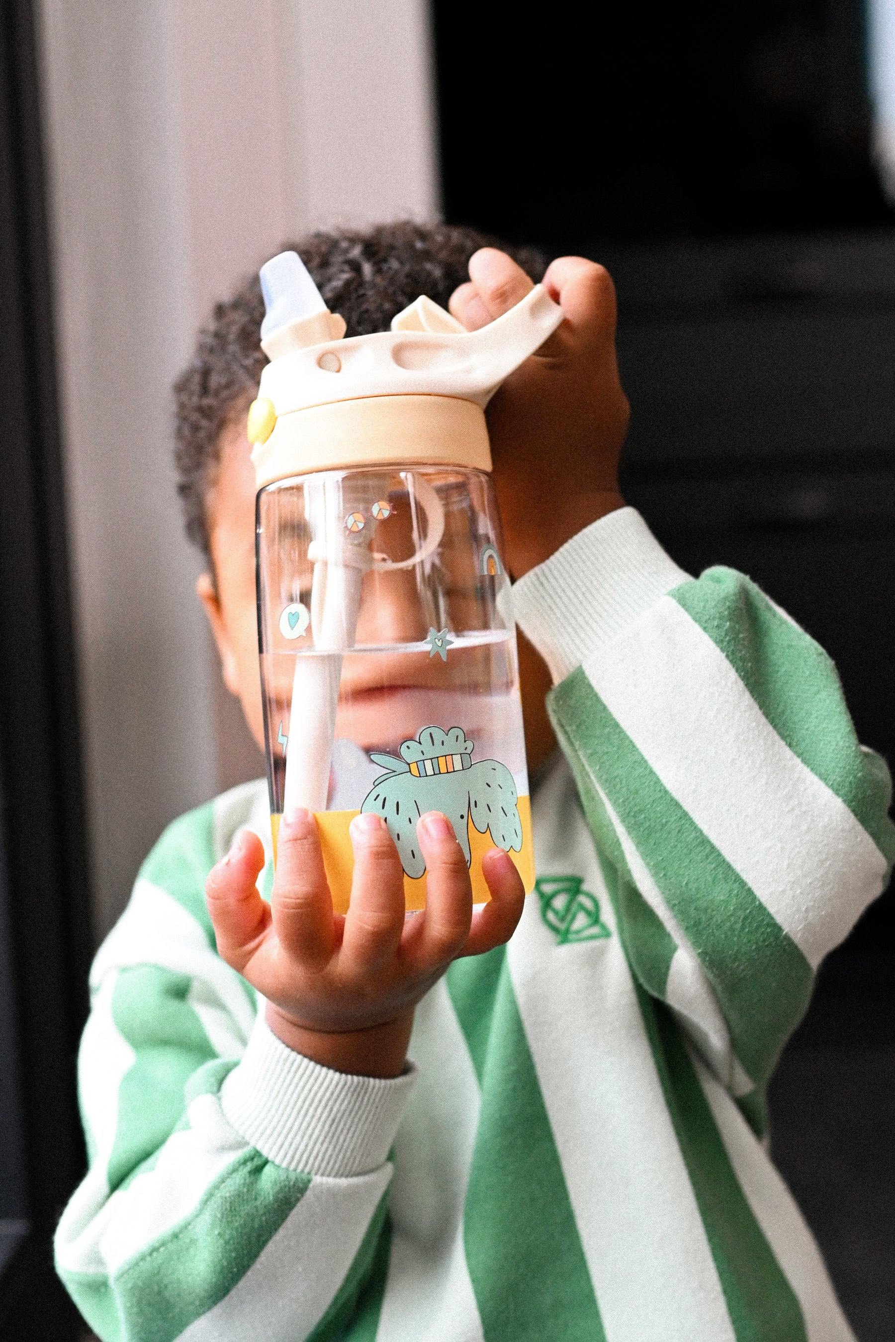 The Cotton Cloud Funky Dogs 480 ml – bidon dla dzieci, odporny na upadki, lekki i wygodny w użyciu, wzór: pieski