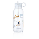 Butelka Liewood Yang z tritanu 500 ml z motywem zwierząt – lekka, bez BPA, z chowanym ustnikiem i słomką
