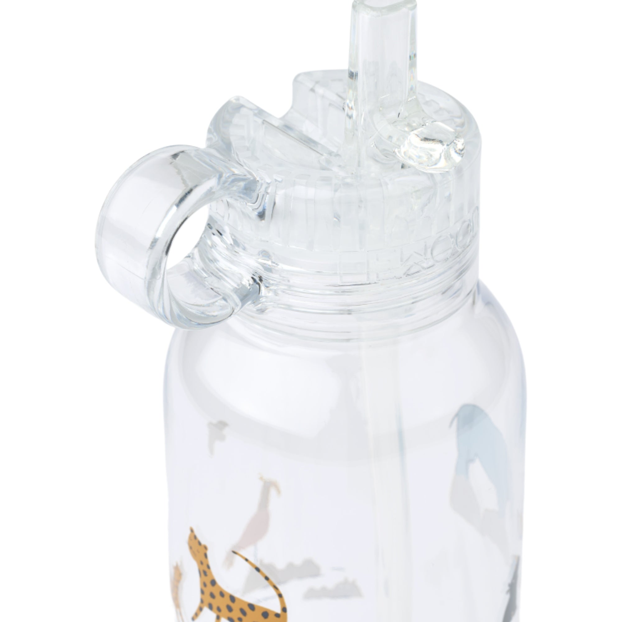 Butelka Liewood Yang z tritanu 500 ml z motywem zwierząt – lekka, bez BPA, z chowanym ustnikiem i słomką