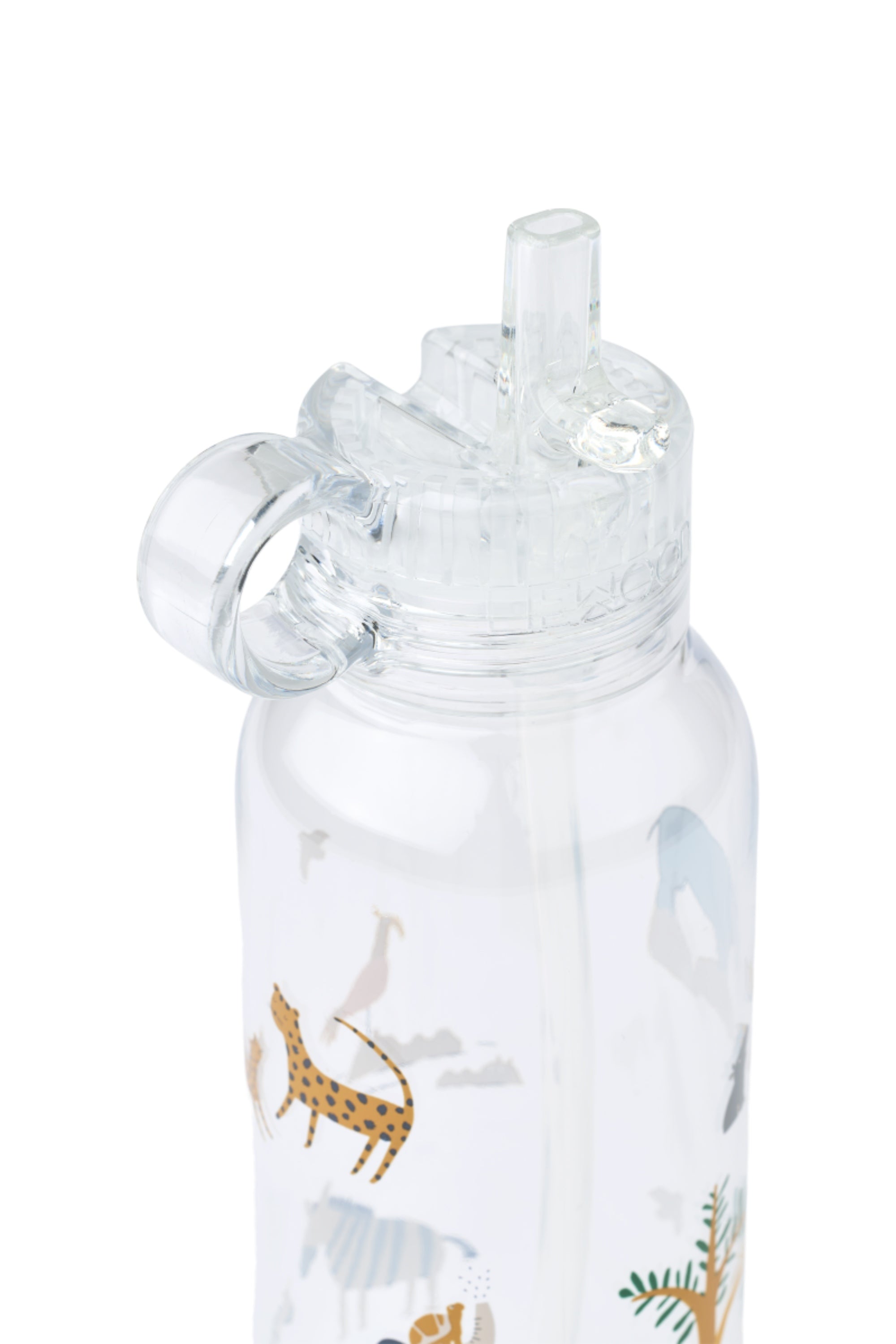 Butelka Liewood Yang z tritanu 500 ml z motywem zwierząt – lekka, bez BPA, z chowanym ustnikiem i słomką