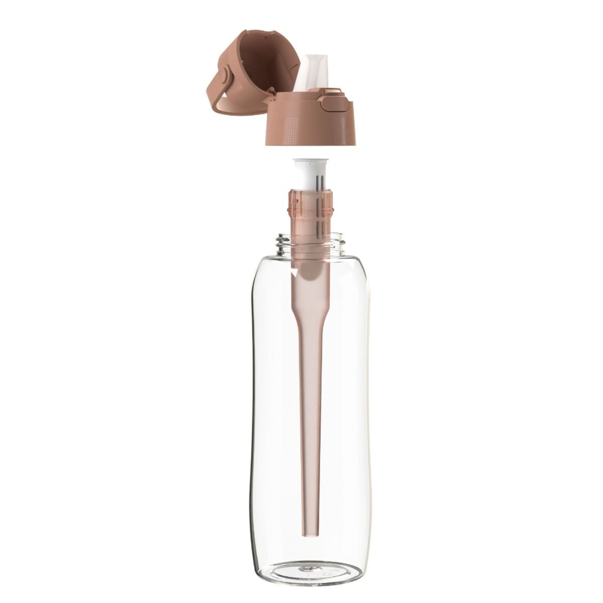 Dafi Solid 1 litr Mocha Mousse – tritanowa butelka z uchwytem i słomką