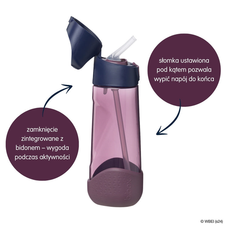 Butelka tritanowa ze słomką B.Box Harry Potter– szczelna, z silikonową słomką i zamknięciem na przycisk