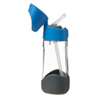 Butelka tritanowa ze słomką B.Box Blue Slate – szczelna, z silikonową słomką i zamknięciem na przycisk, kolor: niebieski