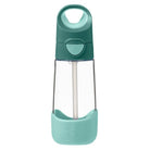 Butelka tritanowa ze słomką B.Box Blue Slate – szczelna, z silikonową słomką i zamknięciem na przycisk, kolor: zielony