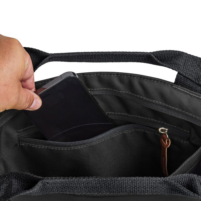 Black+Blum Insulated Tote Bag – czarna torba termiczna na lunch i przekąski, zapinana na zamek, pojemna i elegancka