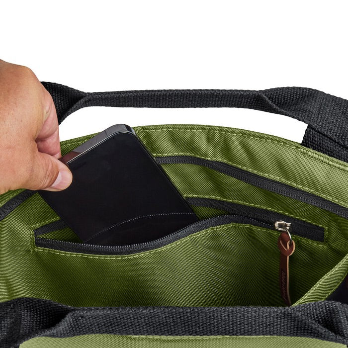 Black+Blum Insulated Tote Bag – zielona torba termiczna na lunch i przekąski, zapinana na zamek, pojemna i elegancka