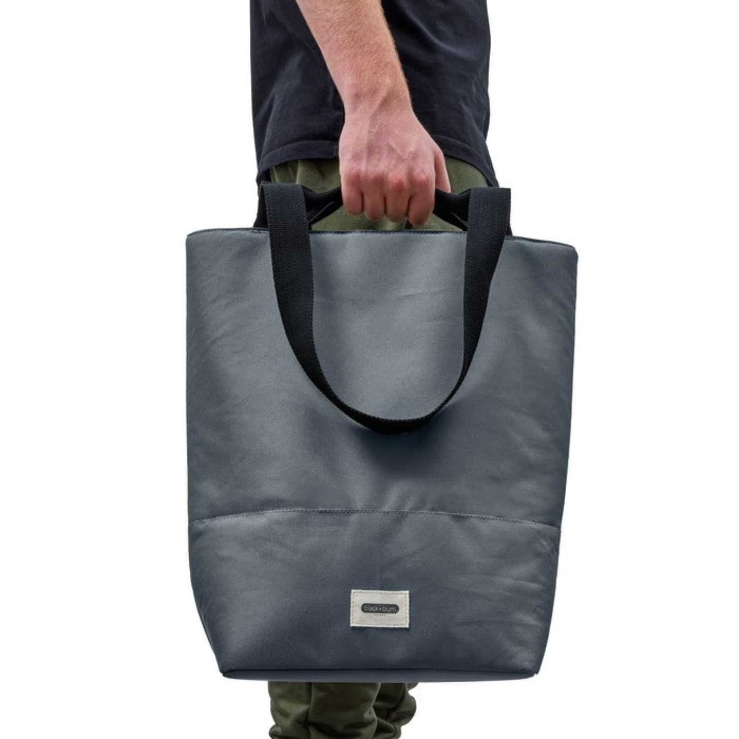 Black+Blum Insulated Tote Bag – szara torba termiczna na lunch i przekąski, zapinana na zamek, pojemna i elegancka